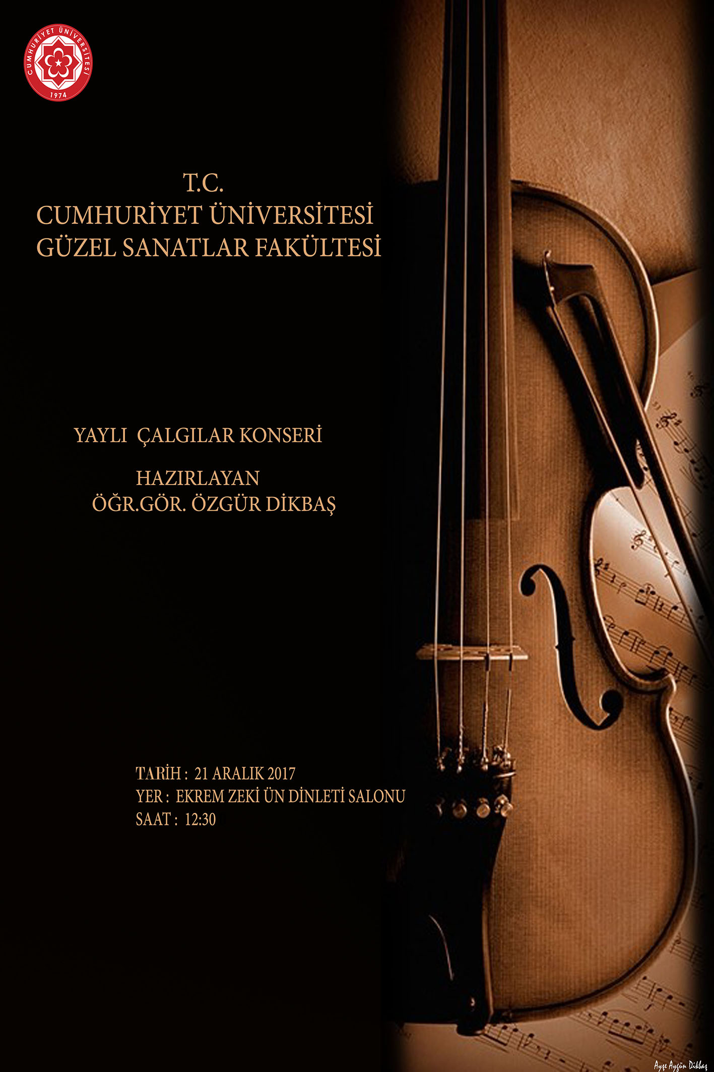 ÖZGÜR DİKBAŞ KEman  KONSERİ