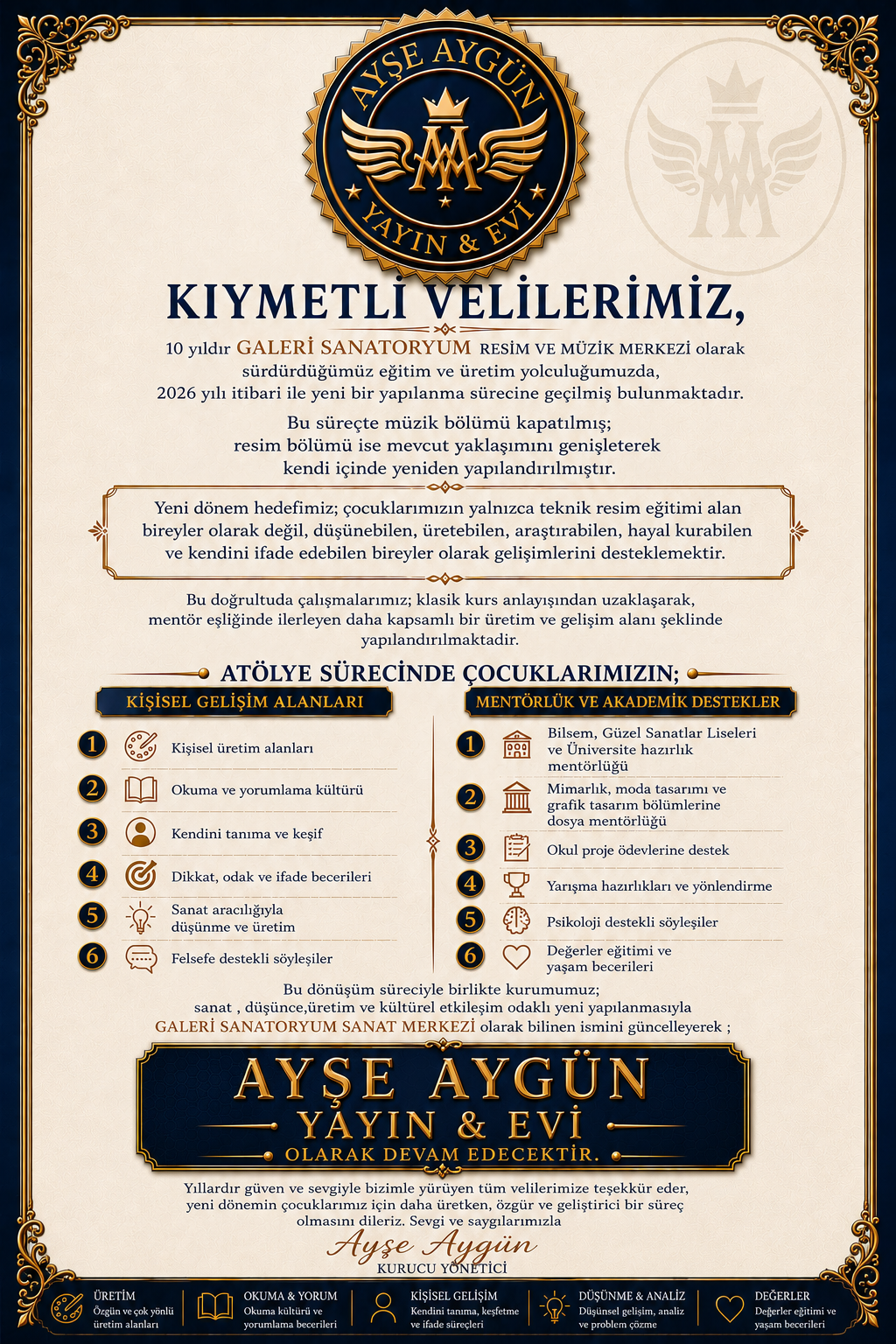 GALERİ SANATORYUM’DA YENİ DÖNEM: SANAT, DÜŞÜNCE VE ÜRETİM ODAKLI YENİ YAPILANMA